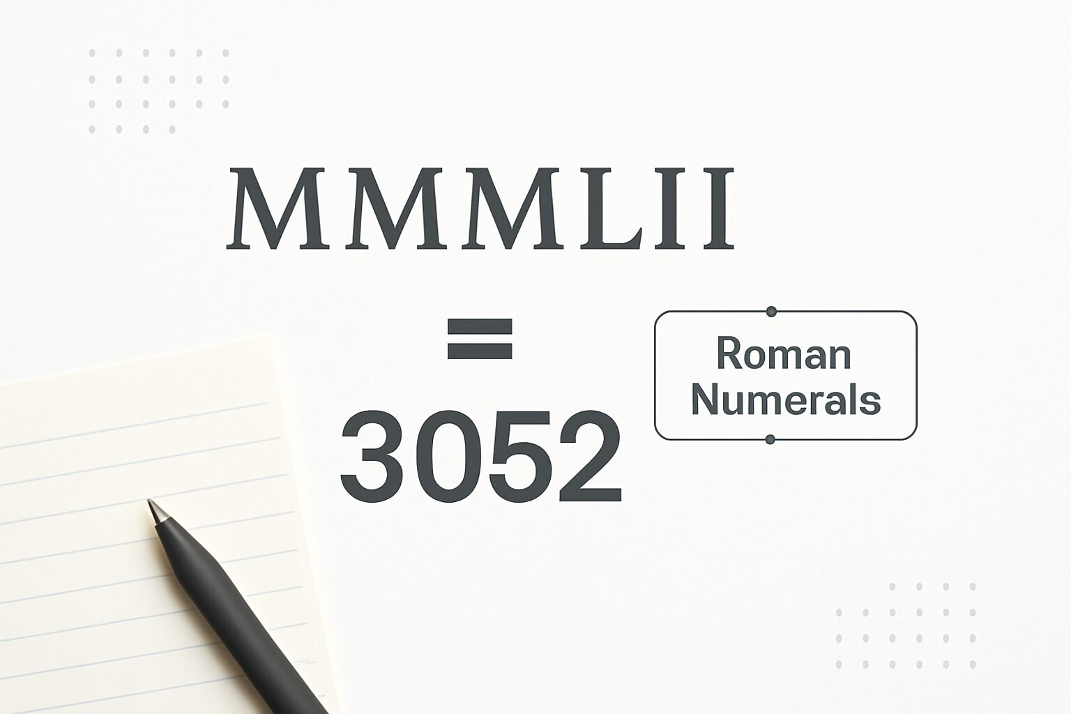 Roman Numerals: 3052