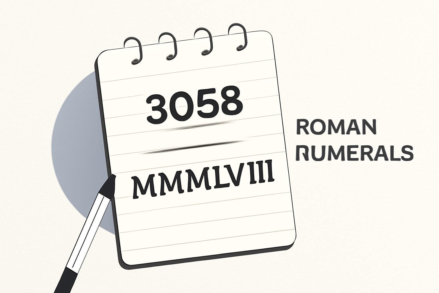 Roman Numerals: 3058
