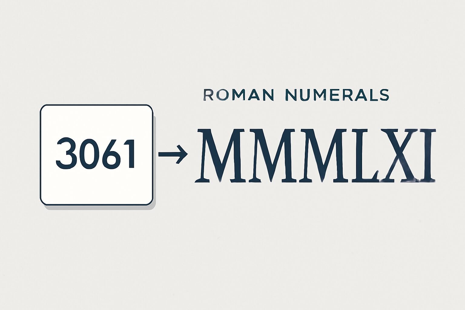 Roman Numerals: 3061