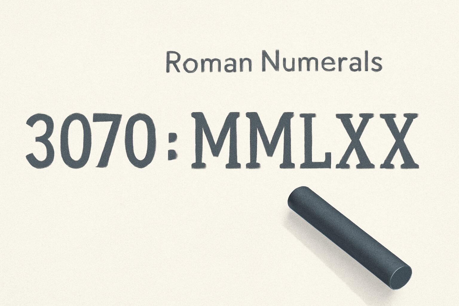 Roman Numerals: 3070