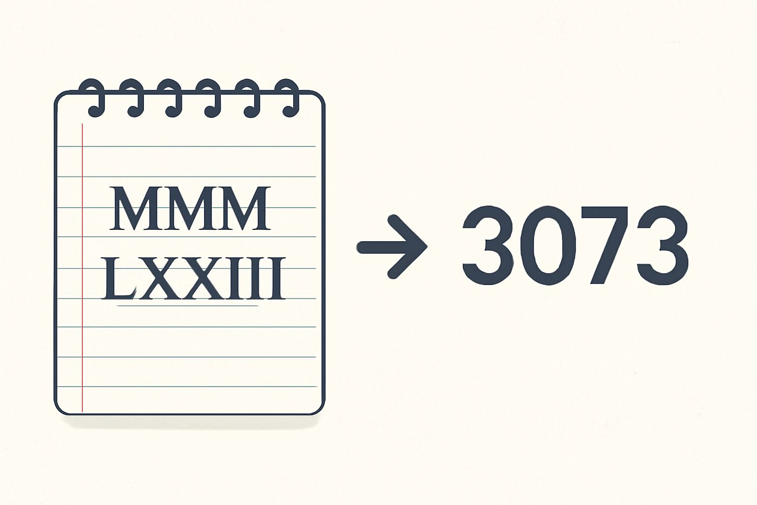 Roman Numerals: 3073
