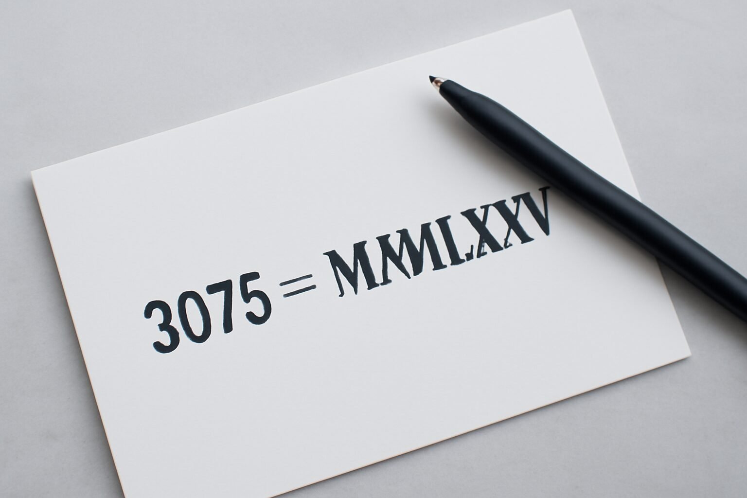 Roman Numerals: 3075
