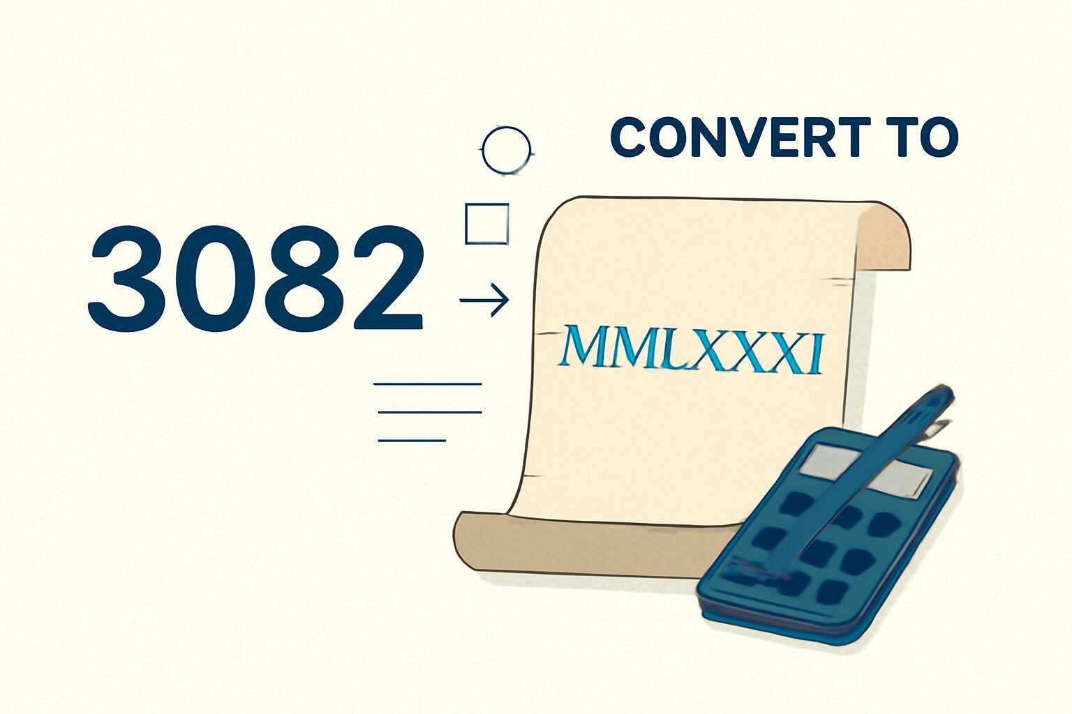 Roman Numerals: 3082