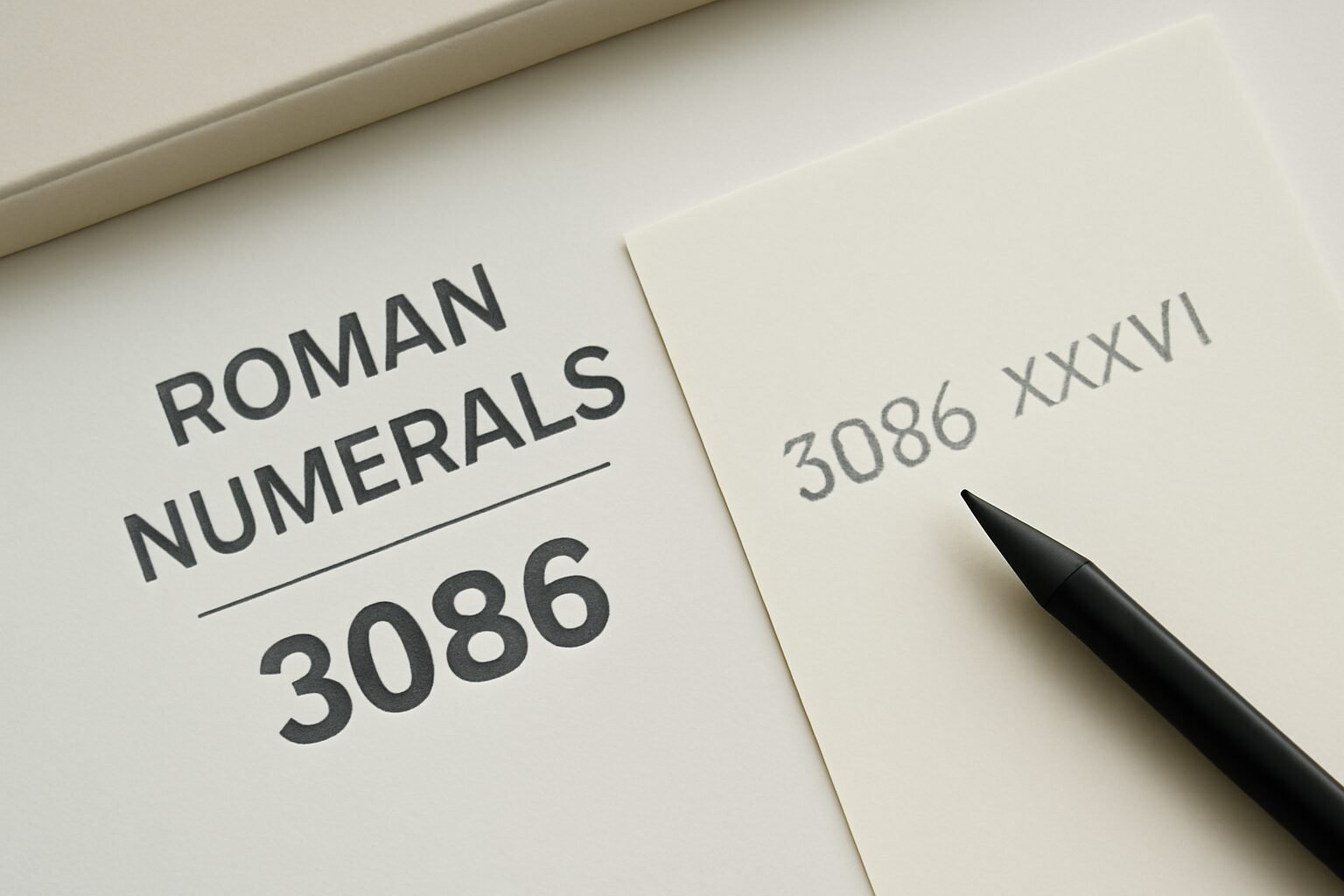 Roman Numerals: 3086