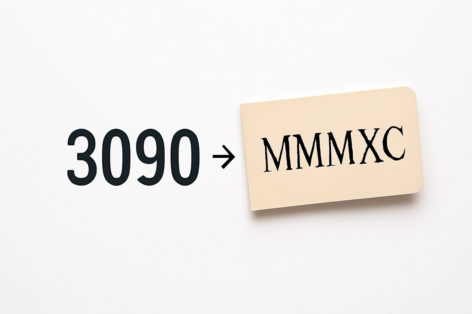Roman Numerals: 3090