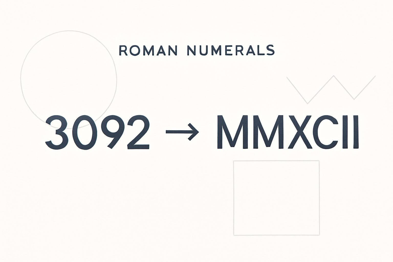 Roman Numerals: 3092