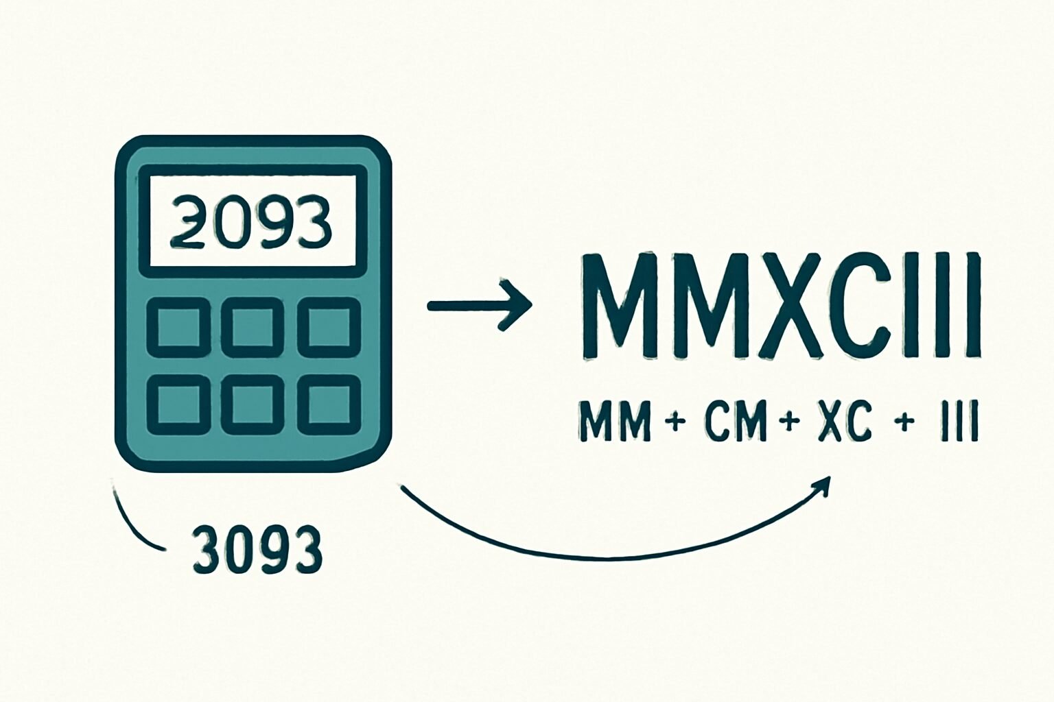 Roman Numerals: 3093