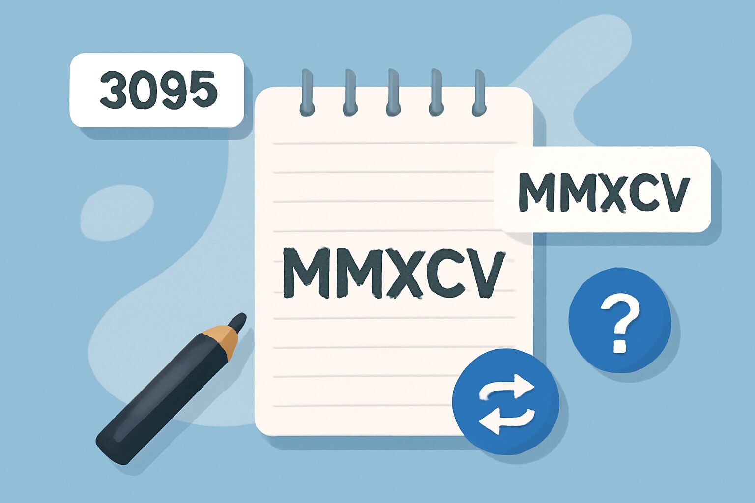 Roman Numerals: 3095