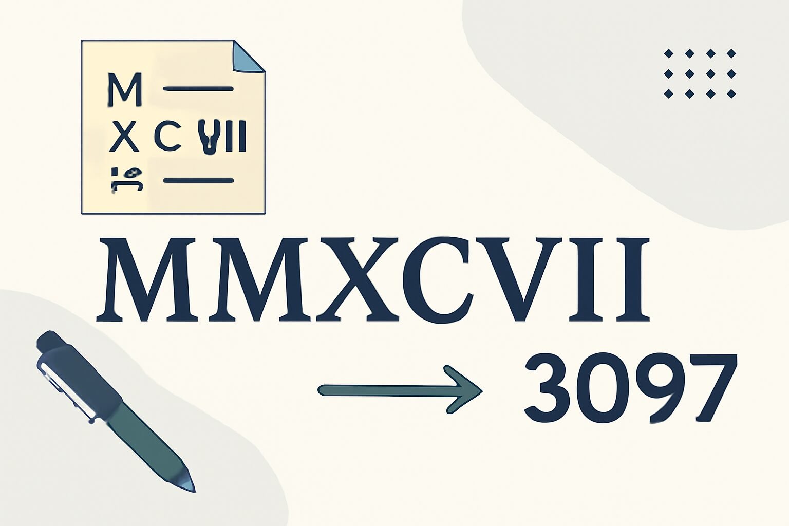 Roman Numerals: 3097