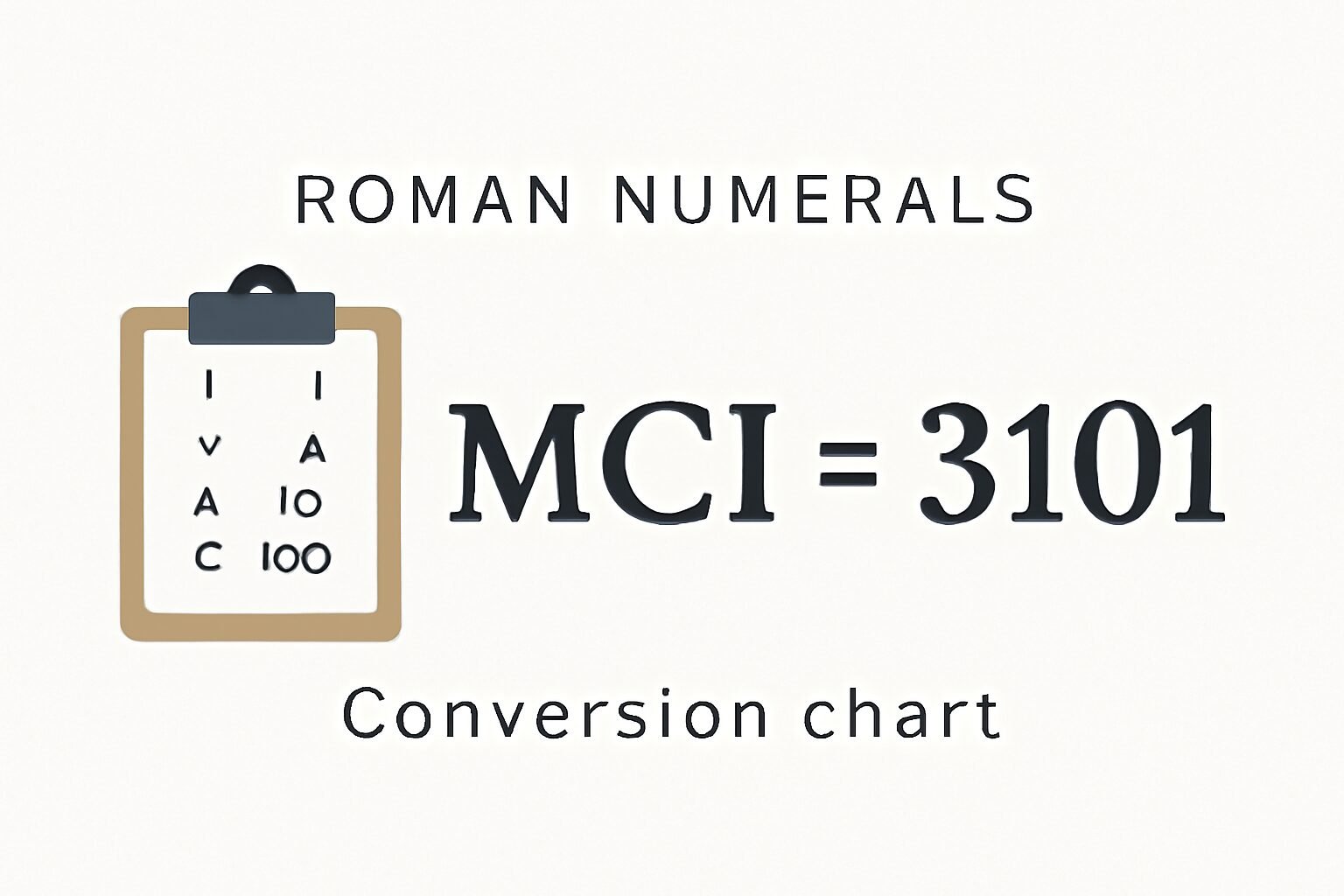 Roman Numerals: 3101