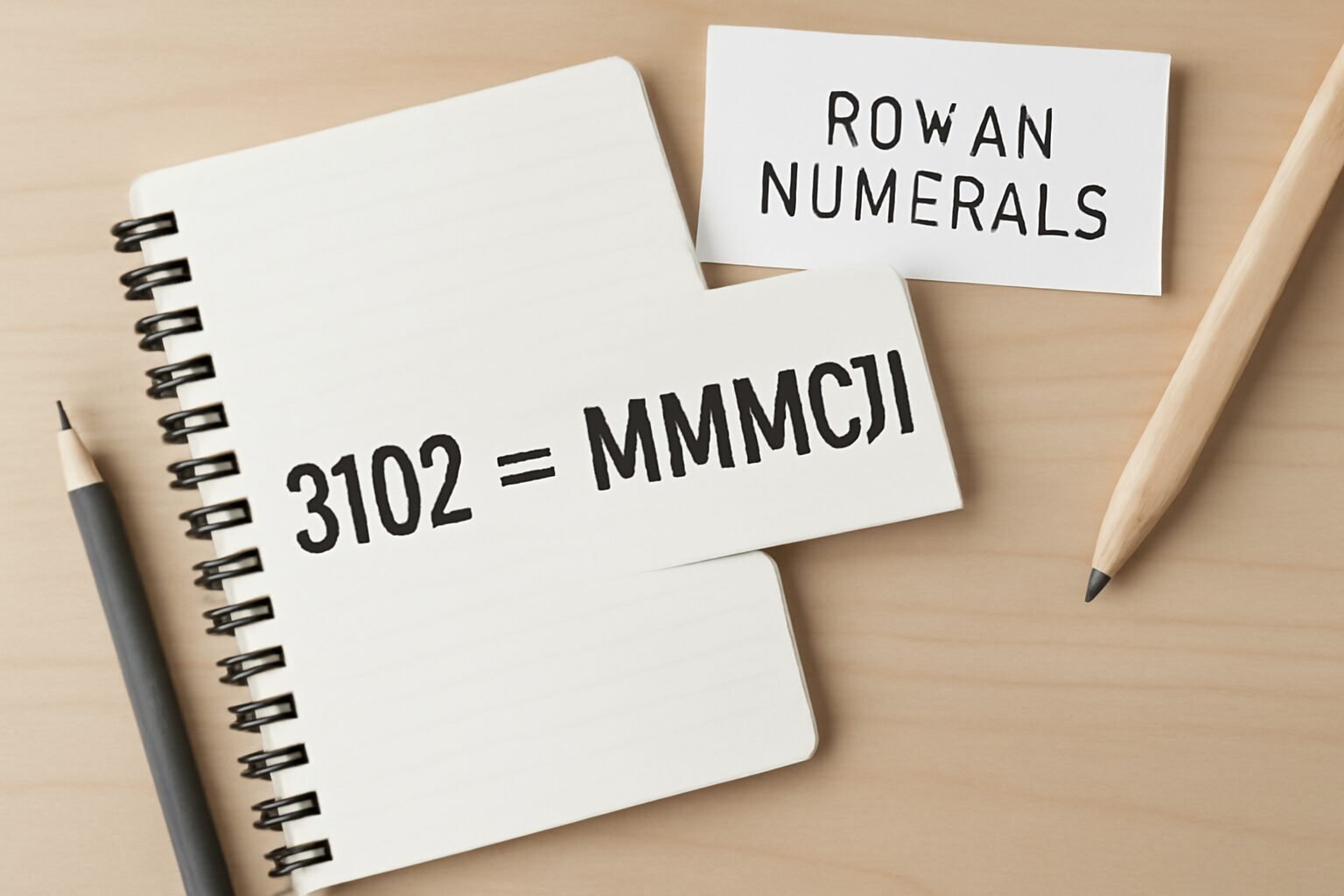 Roman Numerals: 3102