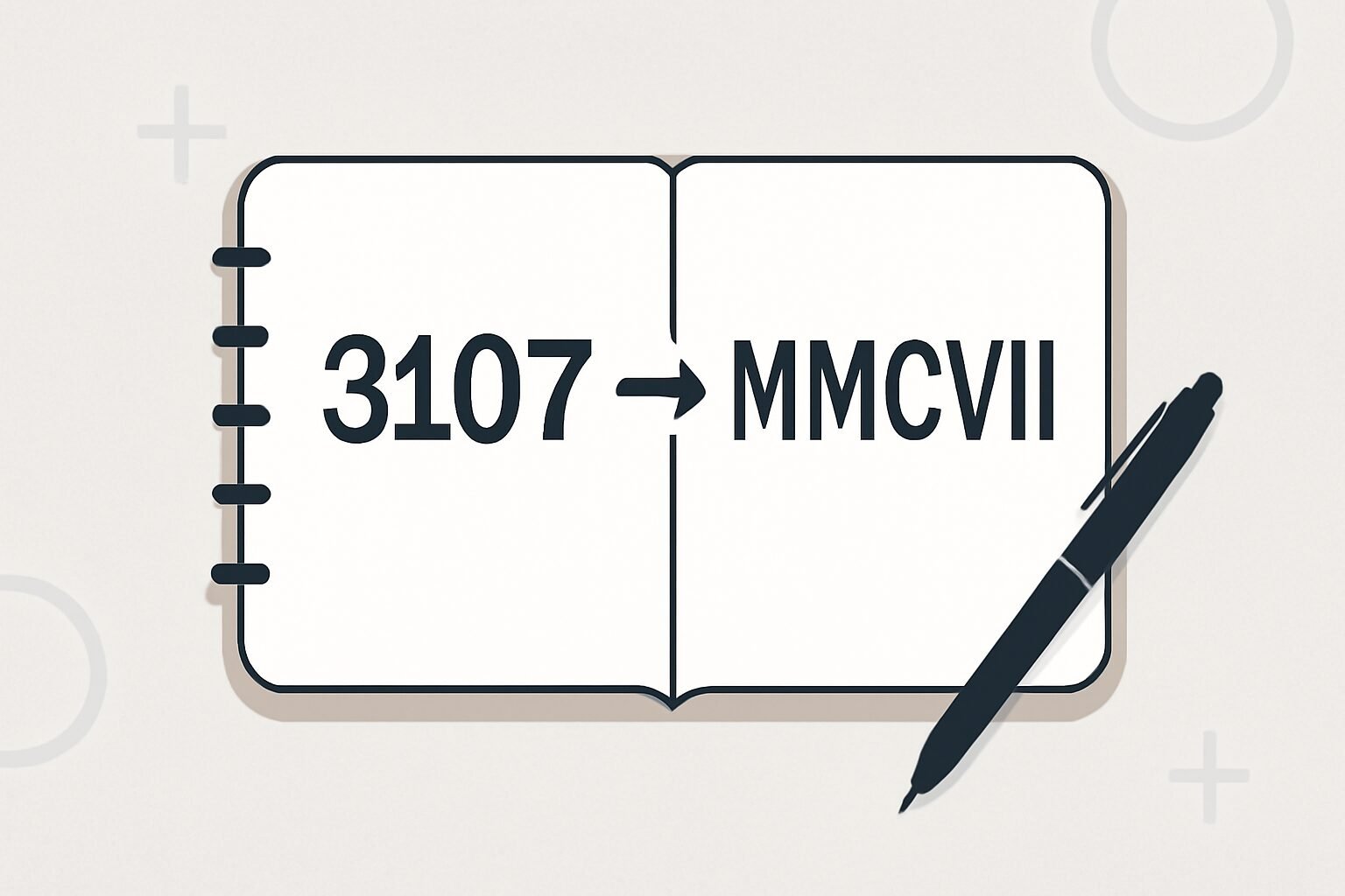 Roman Numerals: 3107