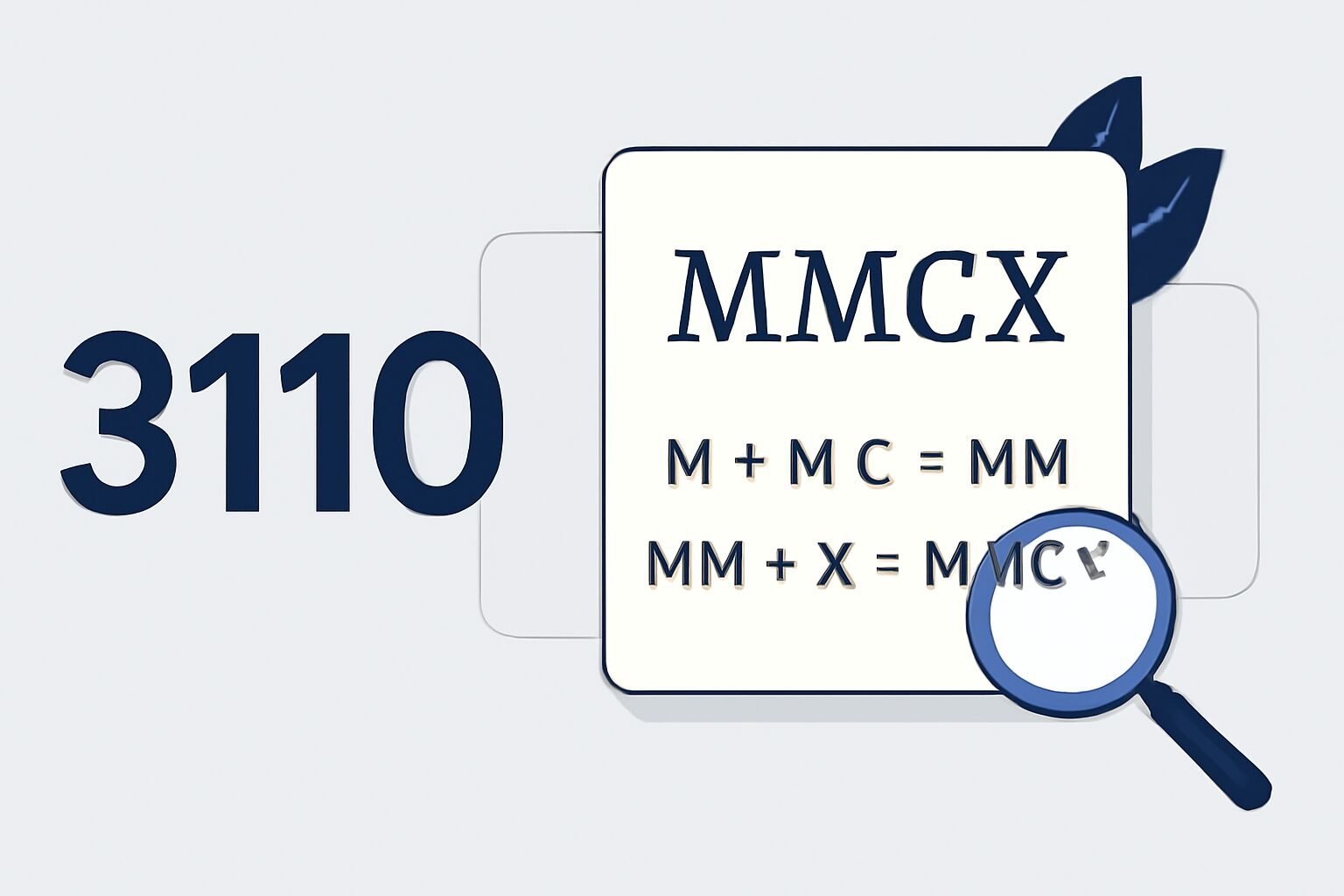 Roman Numerals: 3110