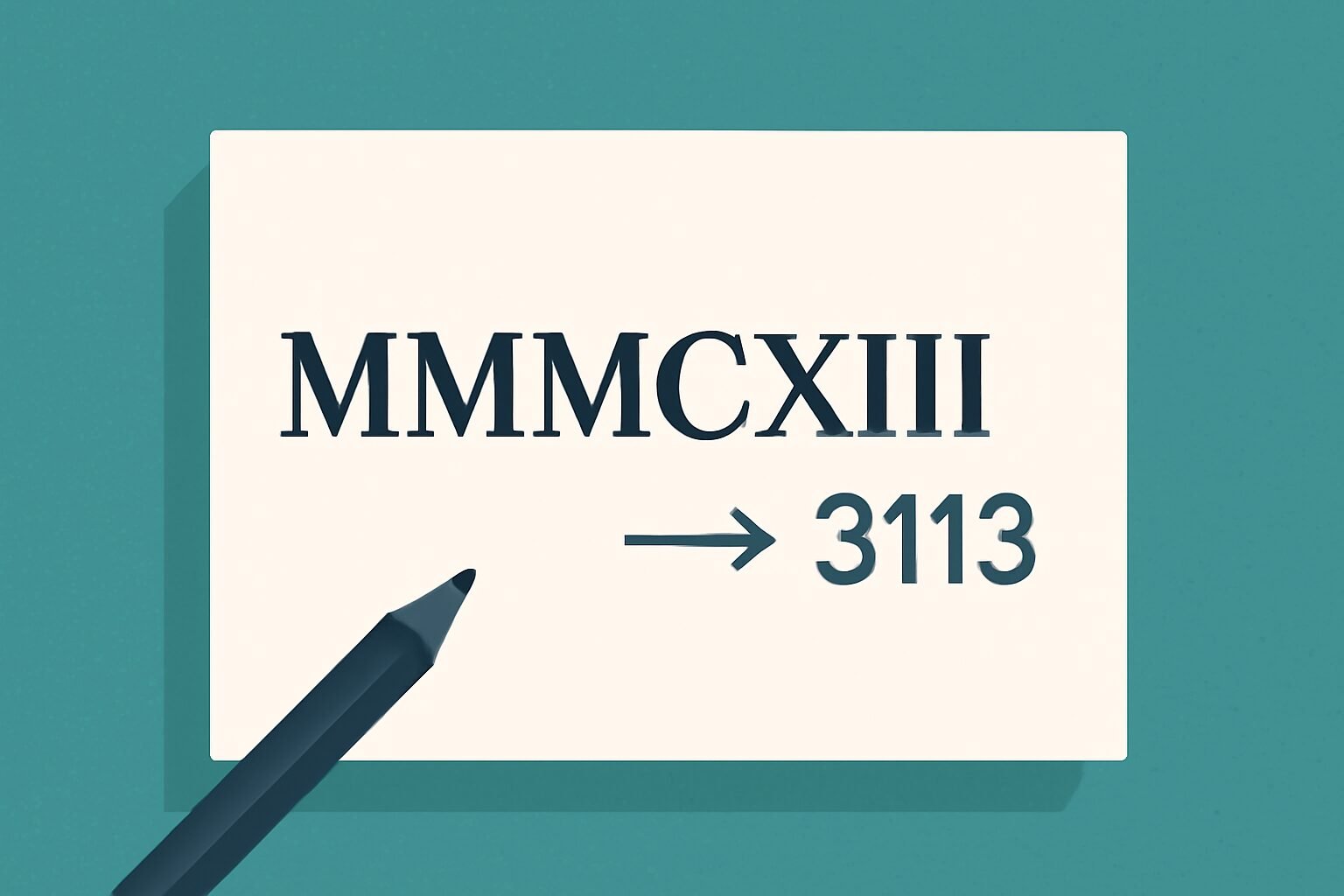 Roman Numerals: 3113