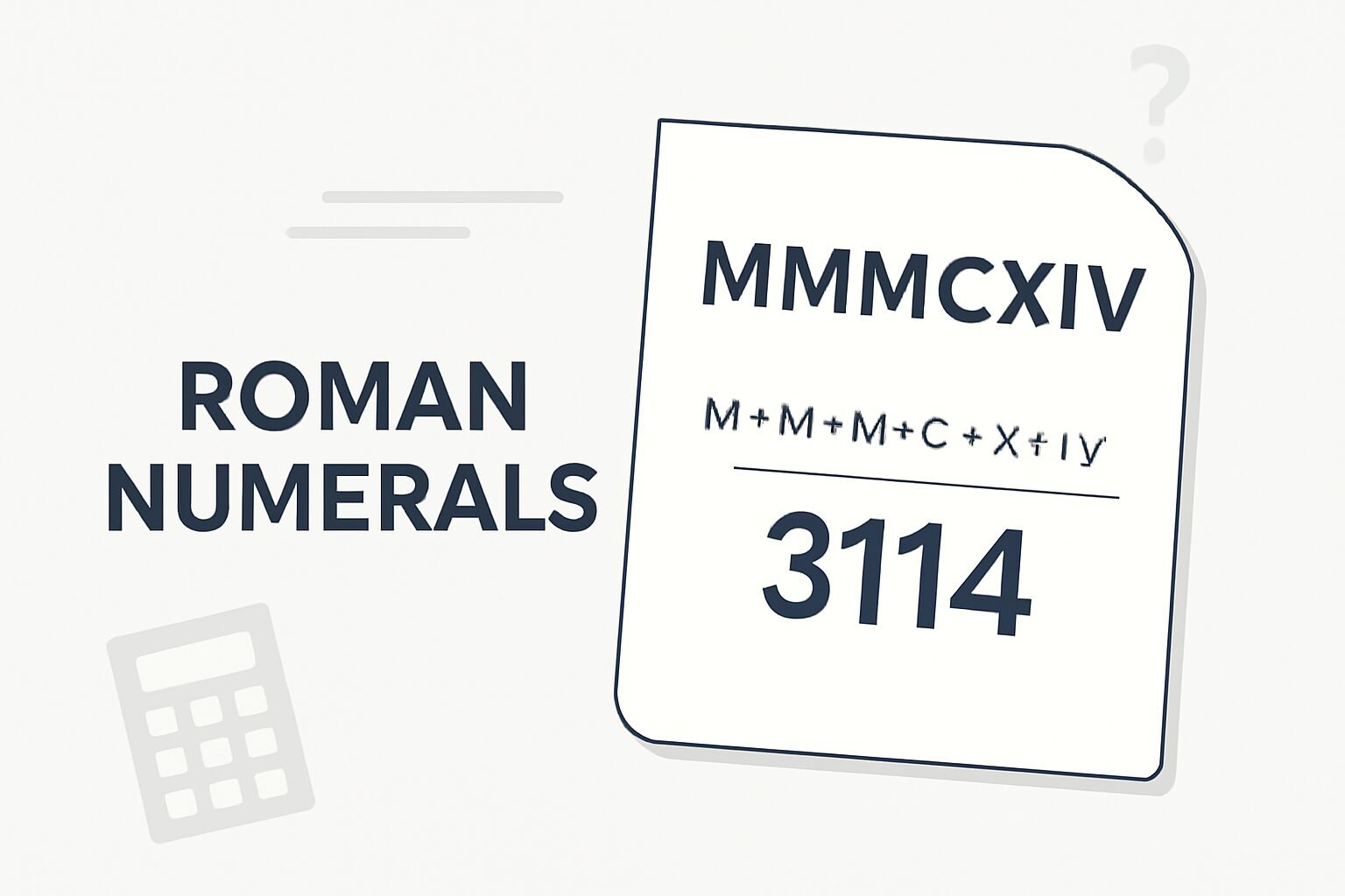 Roman Numerals: 3114