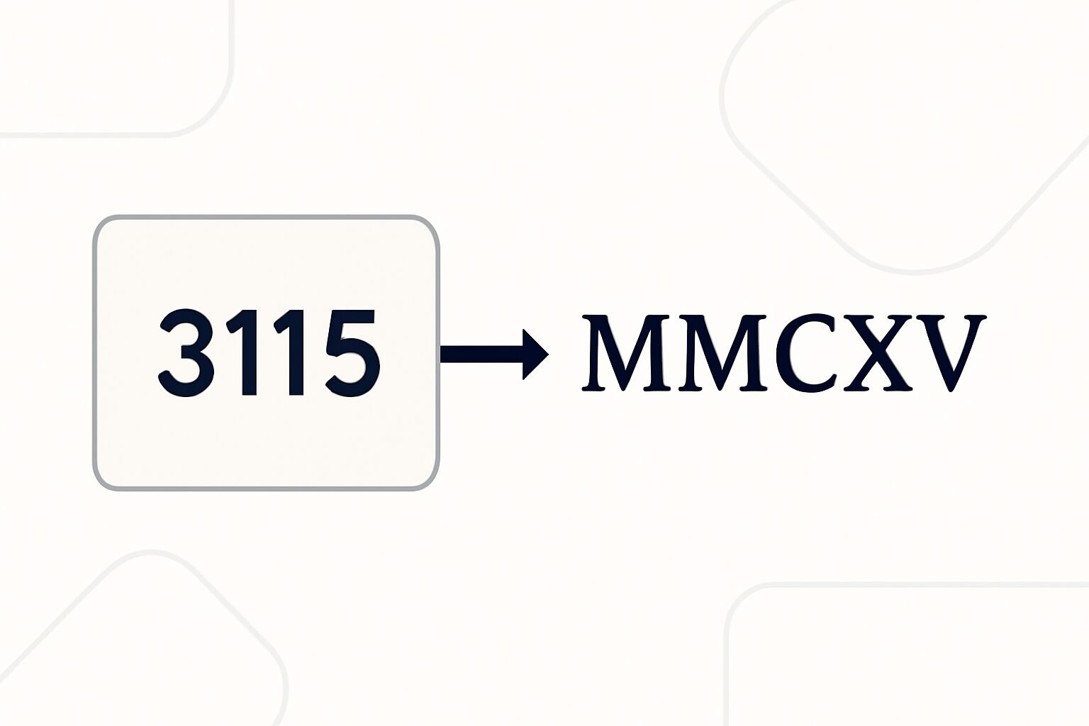 Roman Numerals: 3115