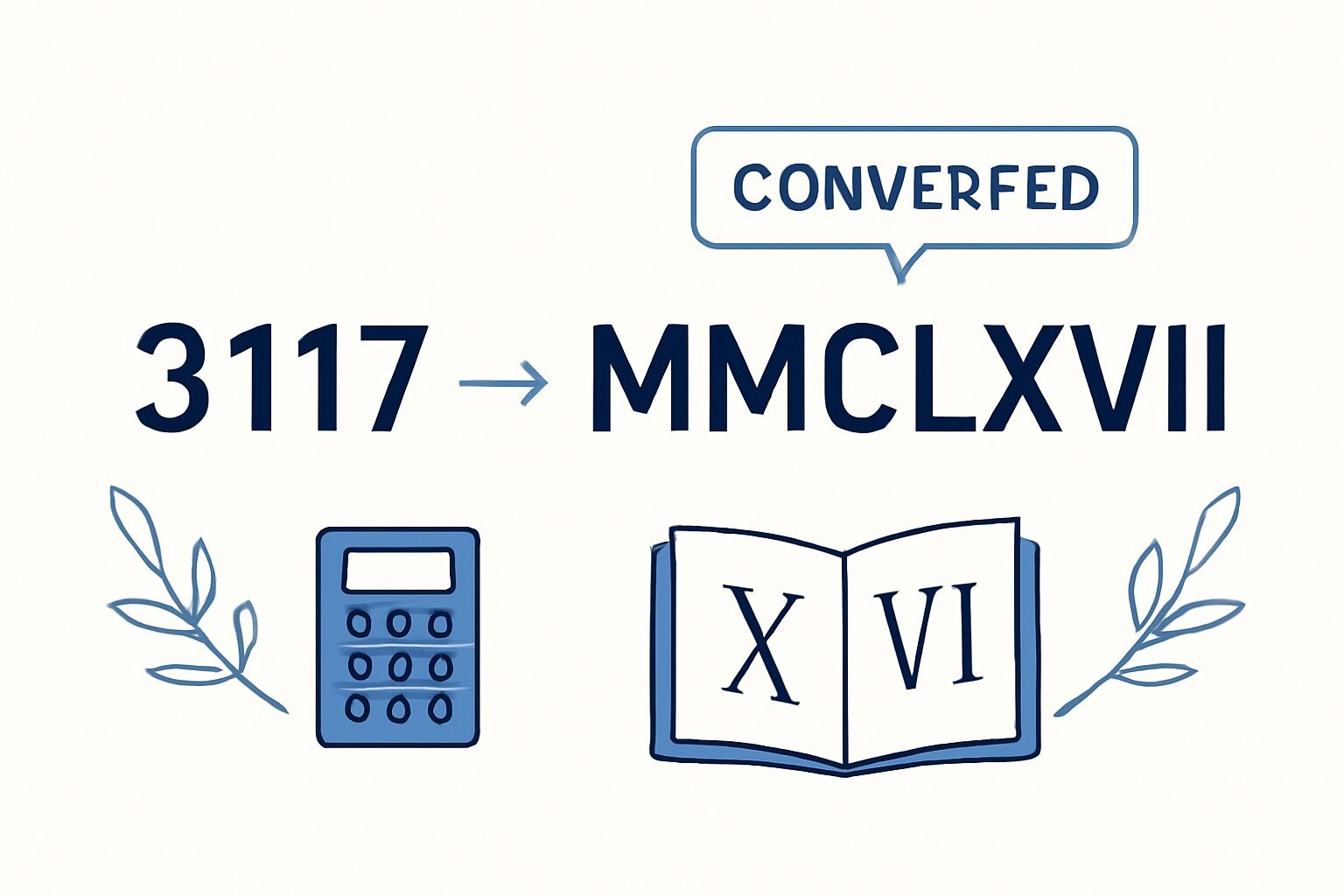 Roman Numerals: 3117