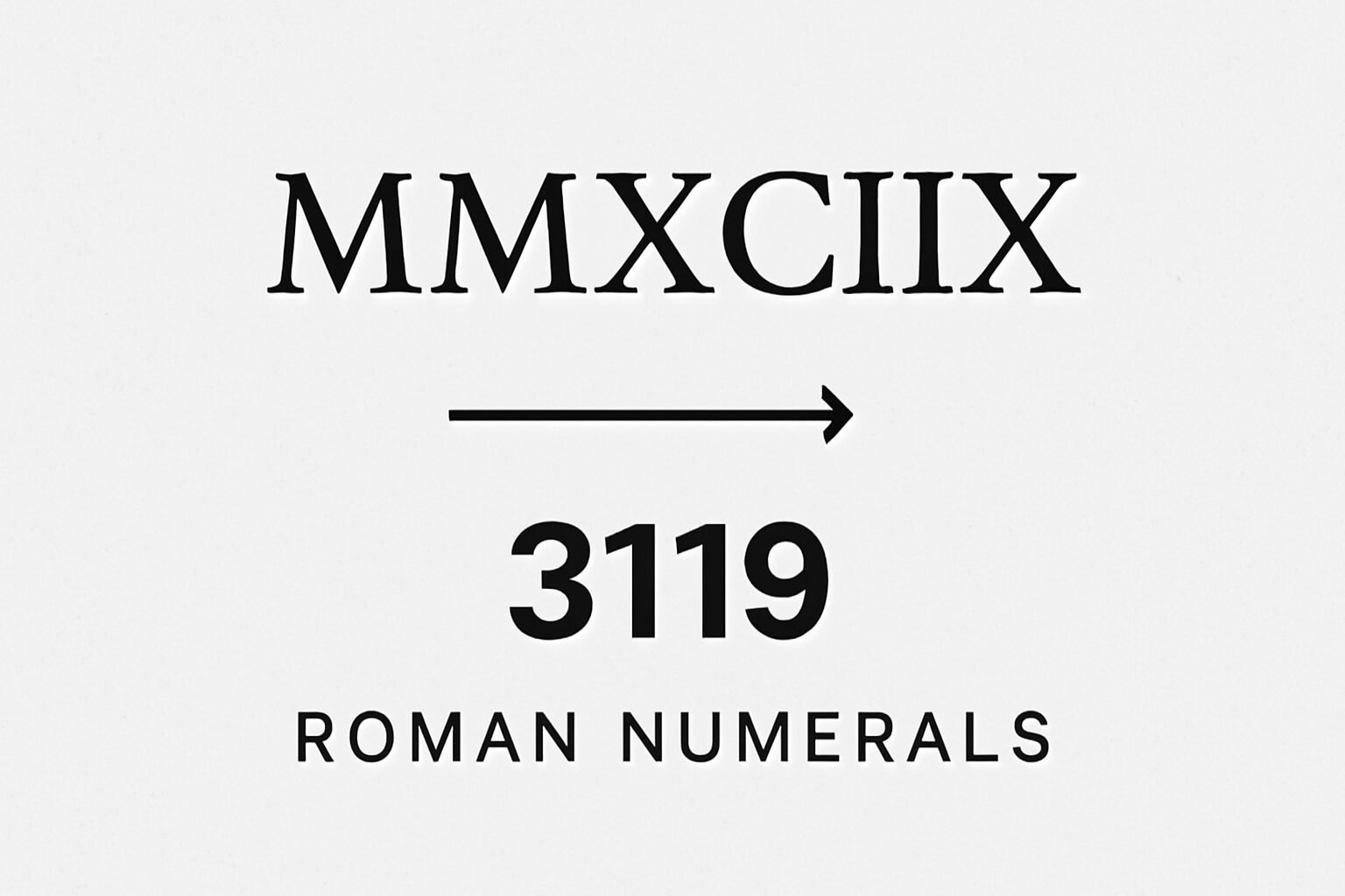 Roman Numerals: 3119