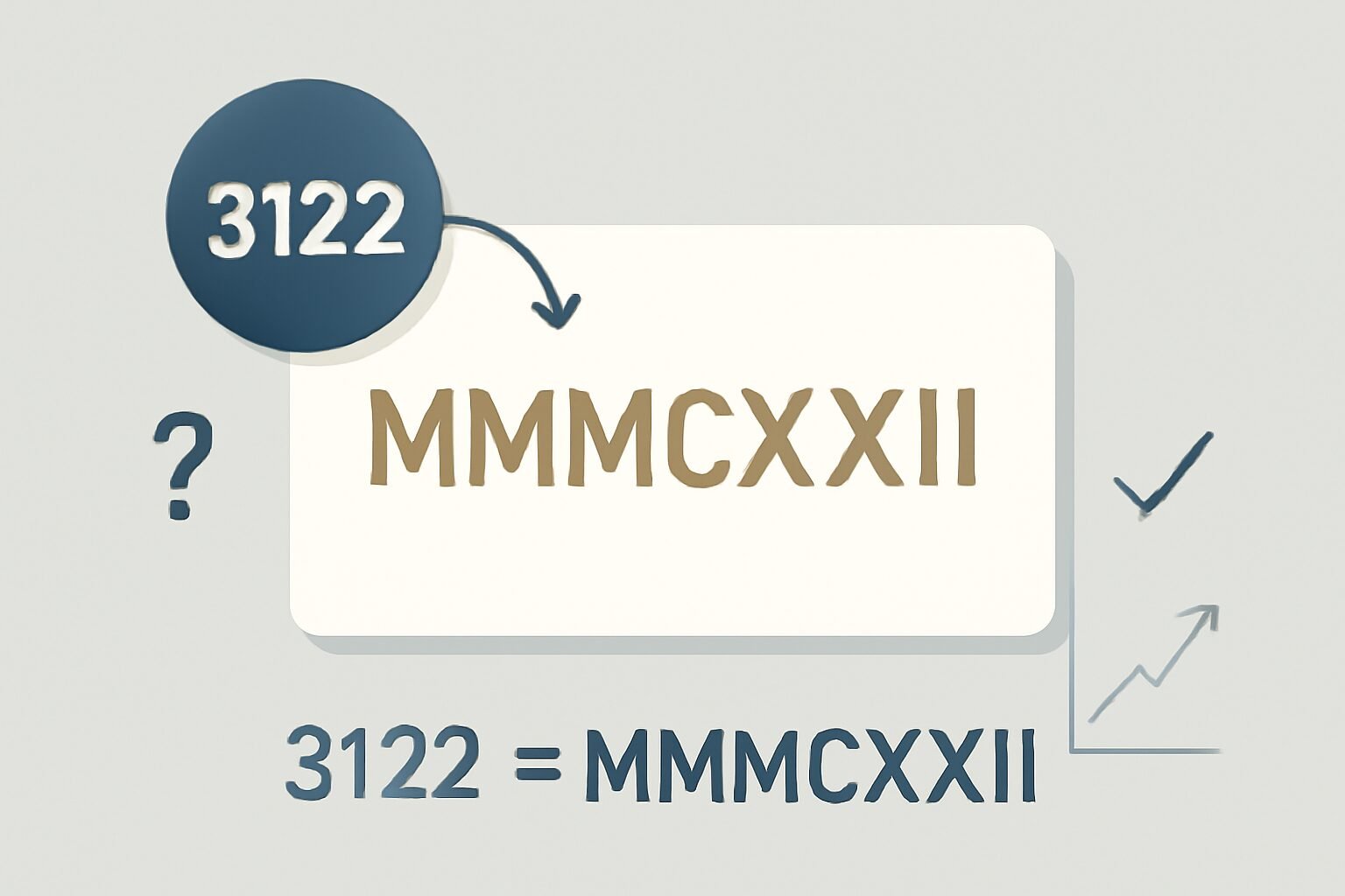 Roman Numerals: 3122