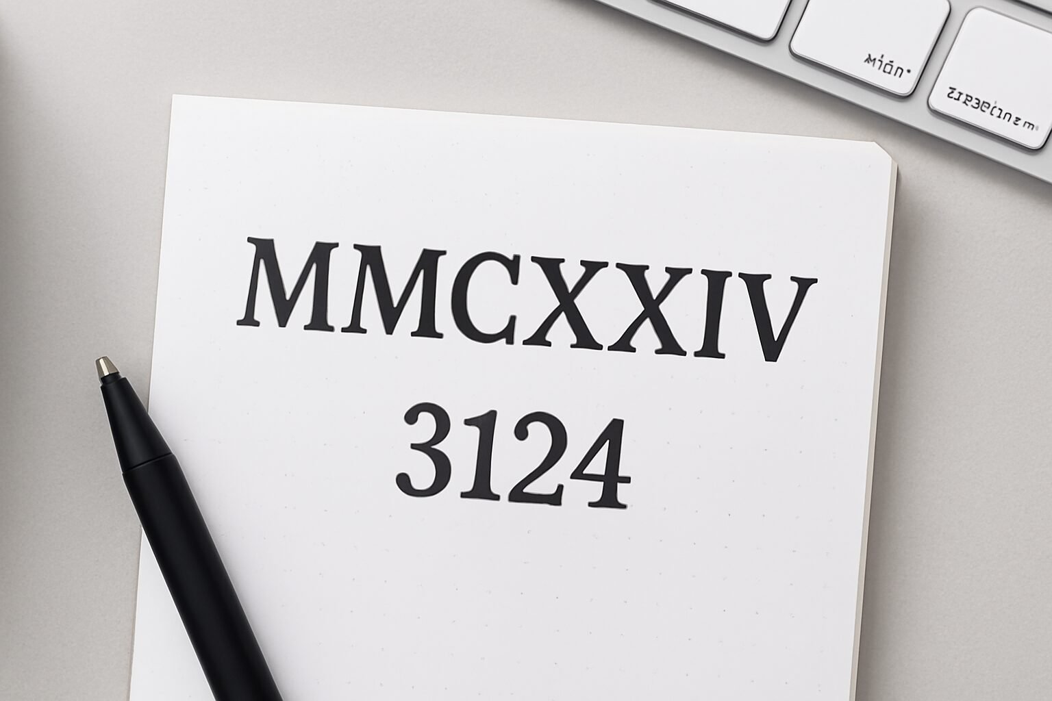 Roman Numerals: 3124