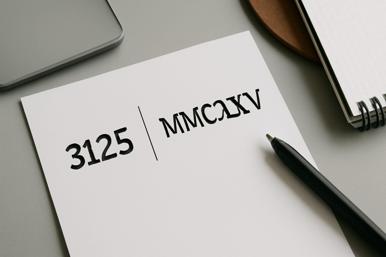 Roman Numerals: 3125