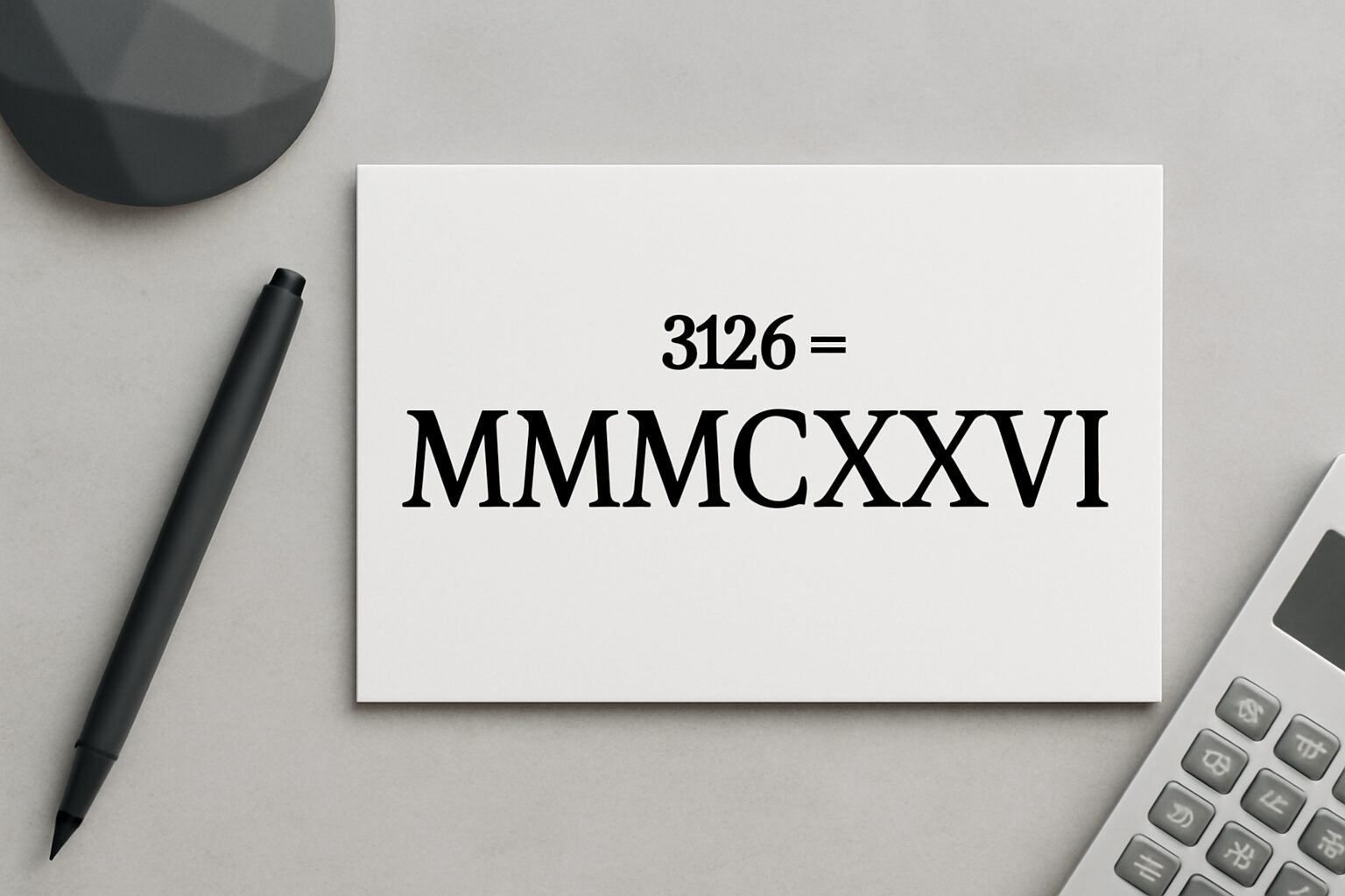 Roman Numerals: 3126