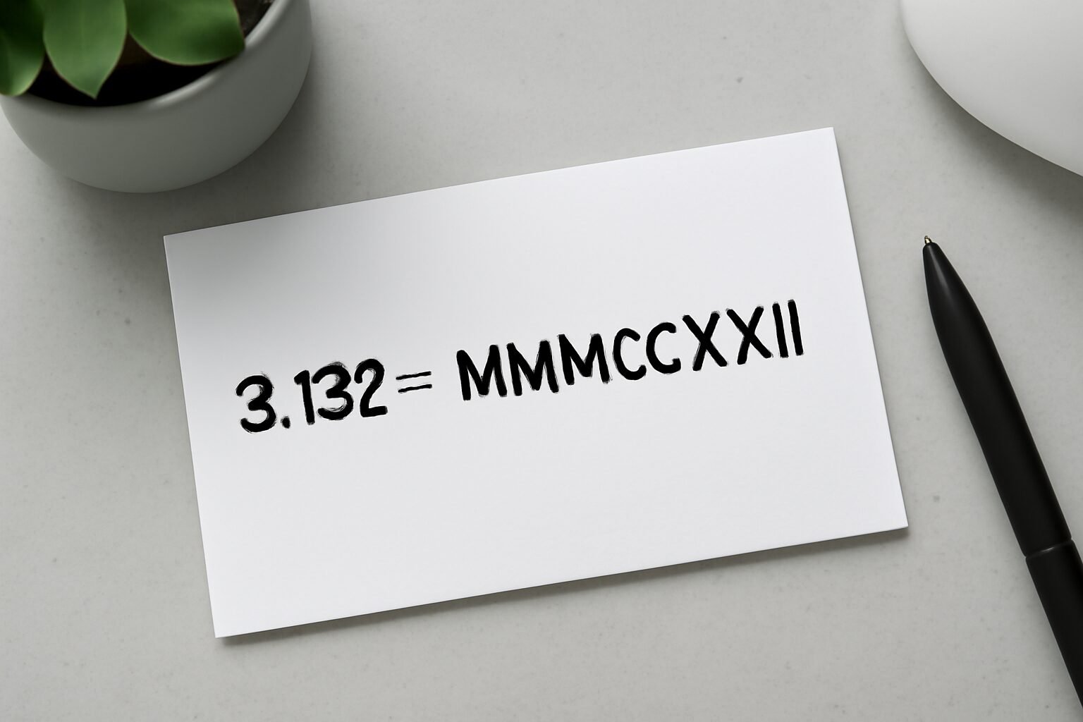 Roman Numerals: 3132