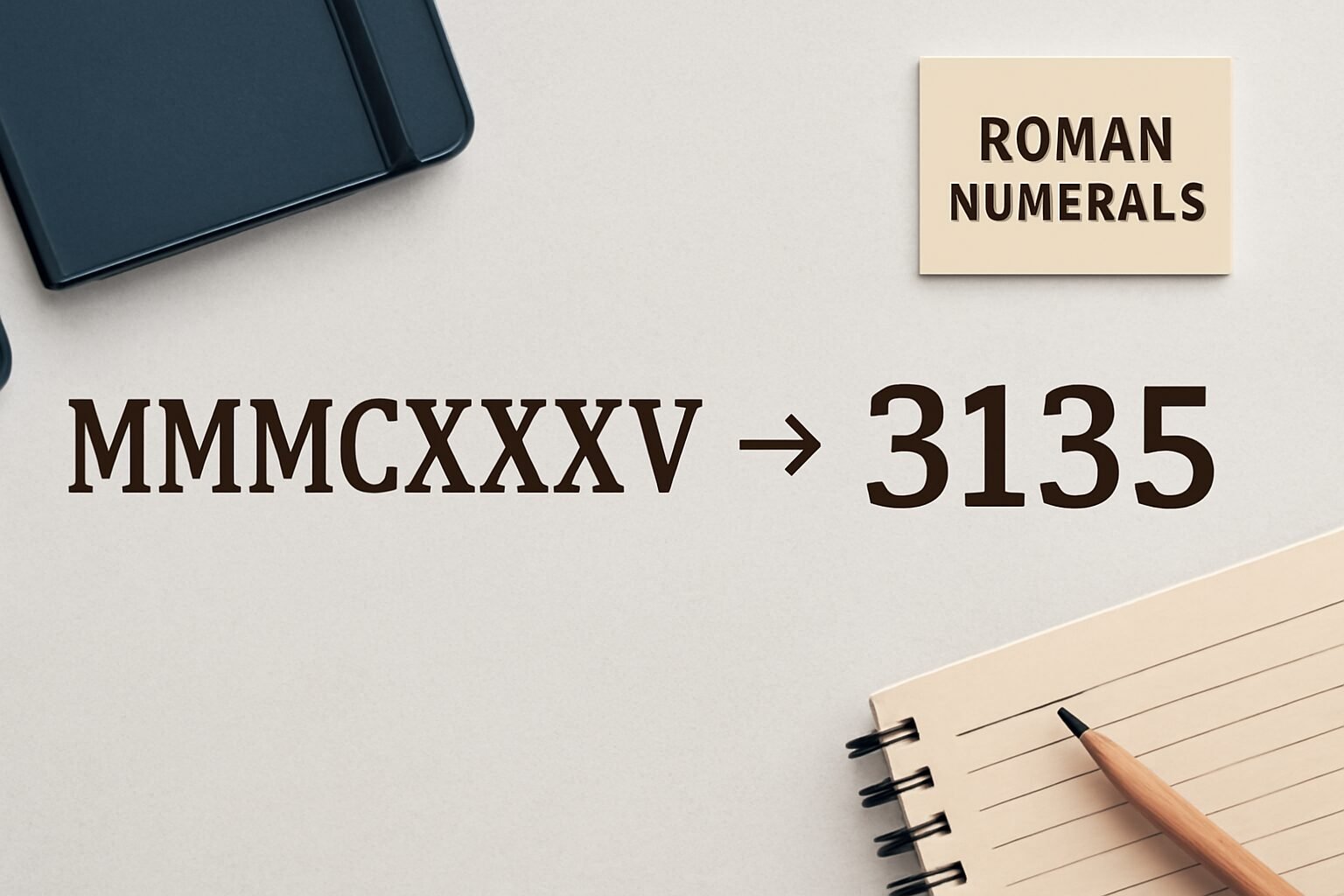 Roman Numerals: 3135