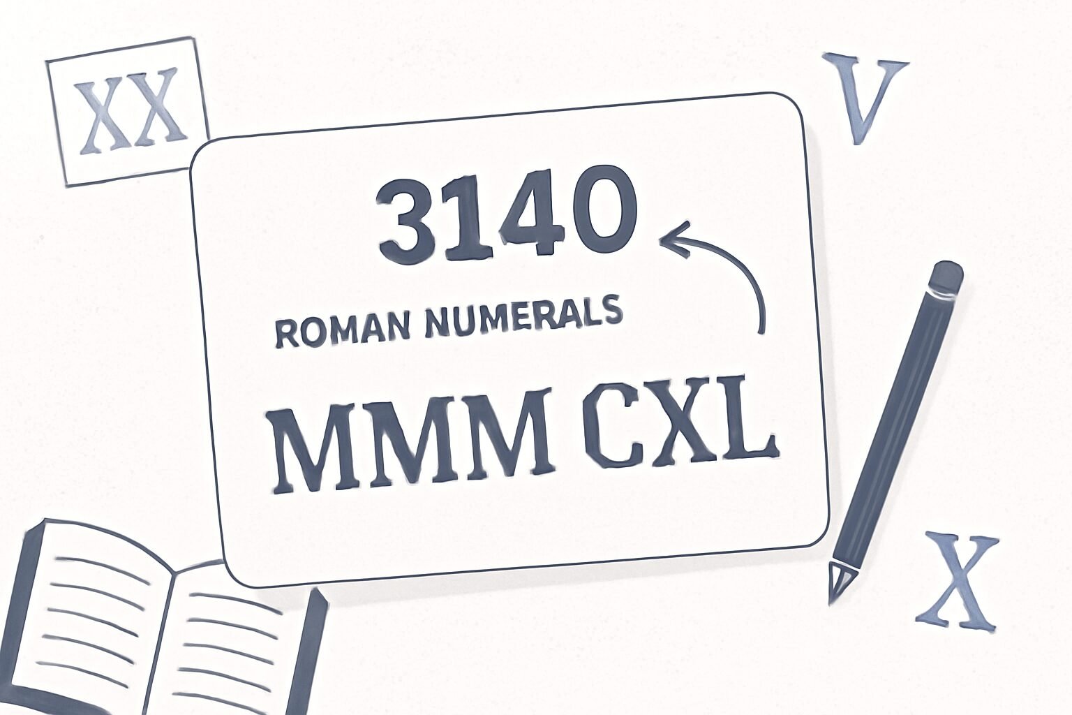 Roman Numerals: 3140