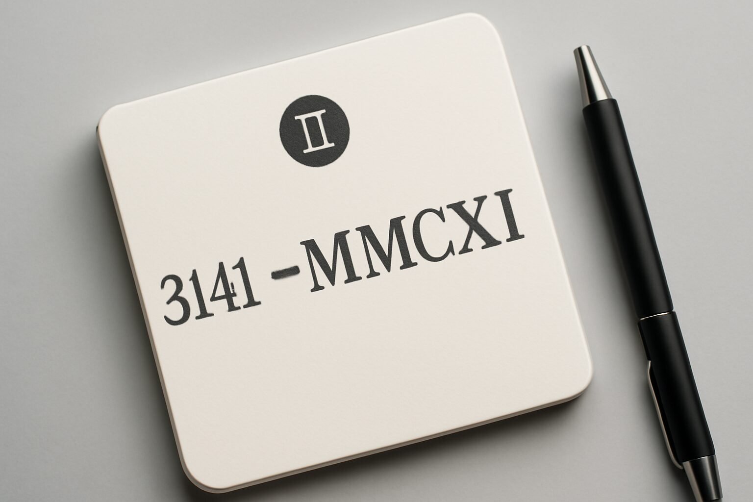 Roman Numerals: 3141