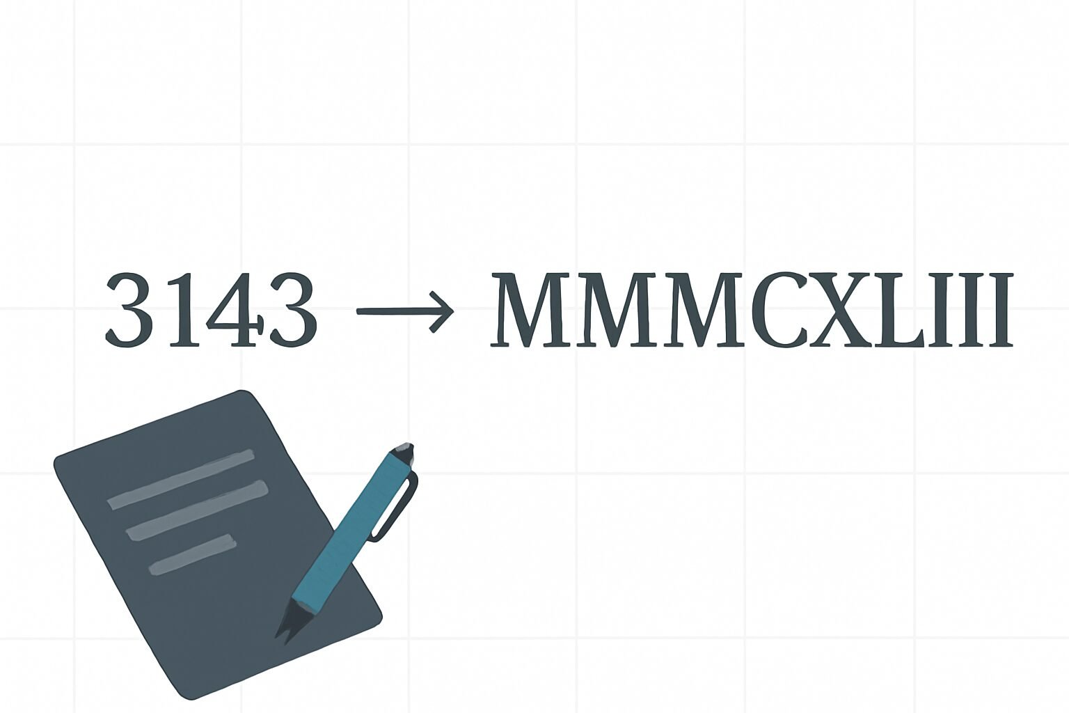 Roman Numerals: 3143