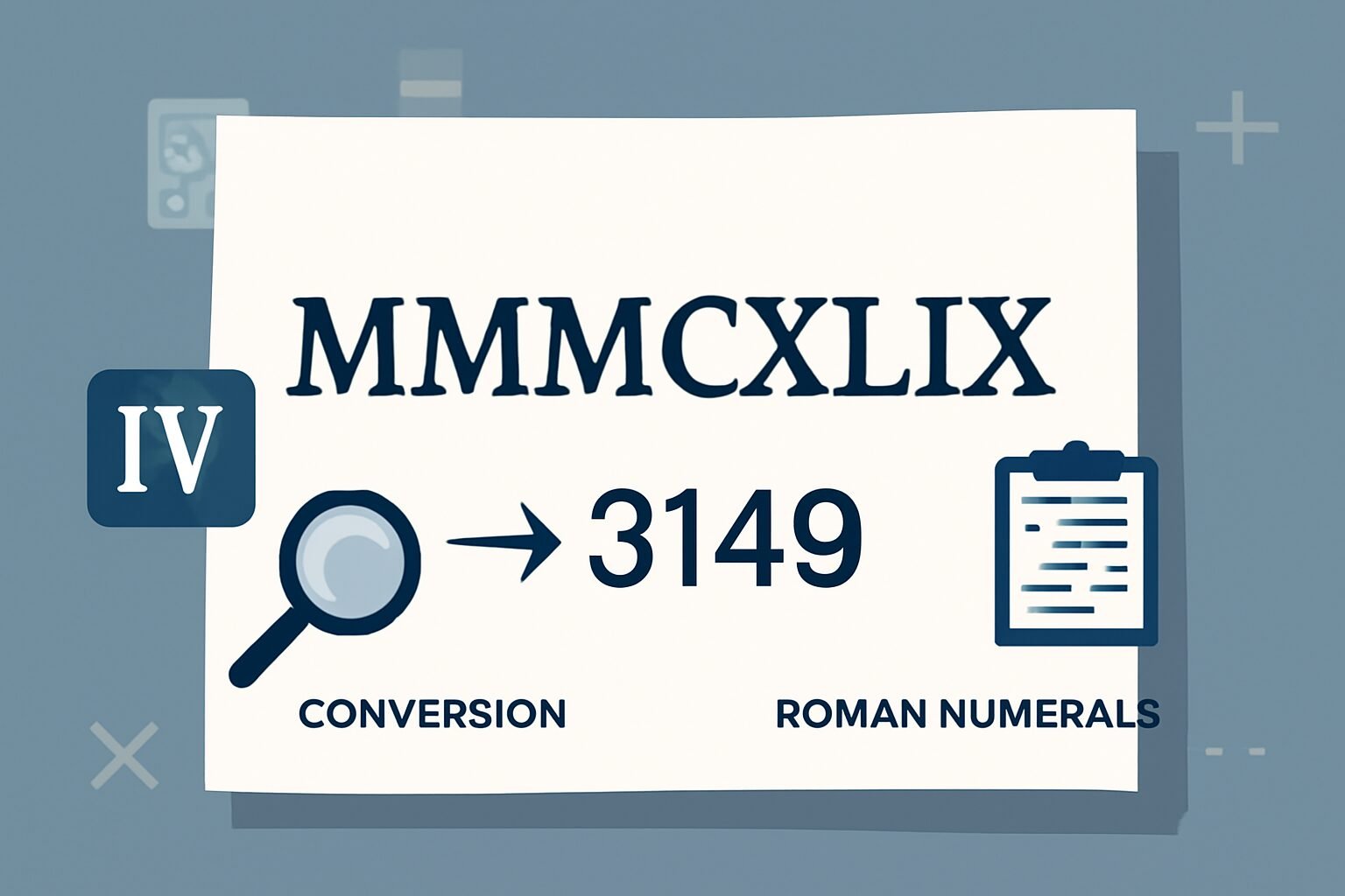 Roman Numerals: 3149