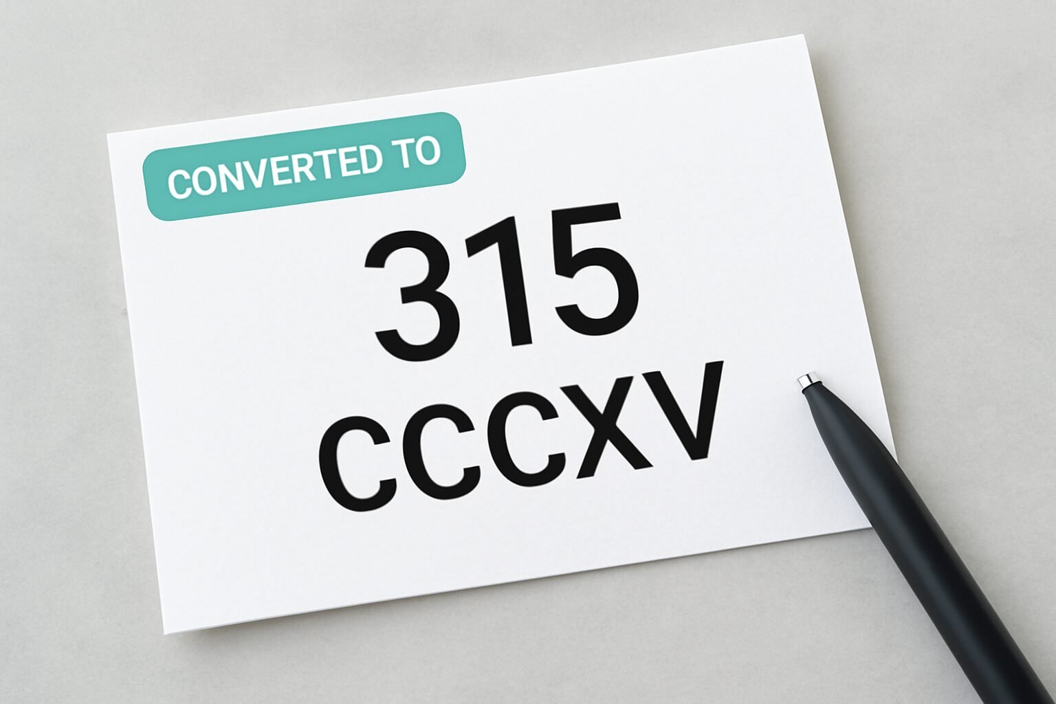 Roman Numerals: 315