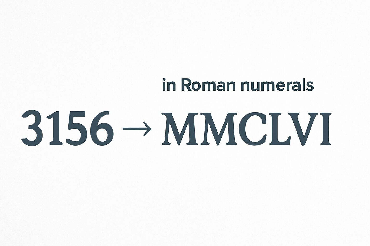 Roman Numerals: 3156