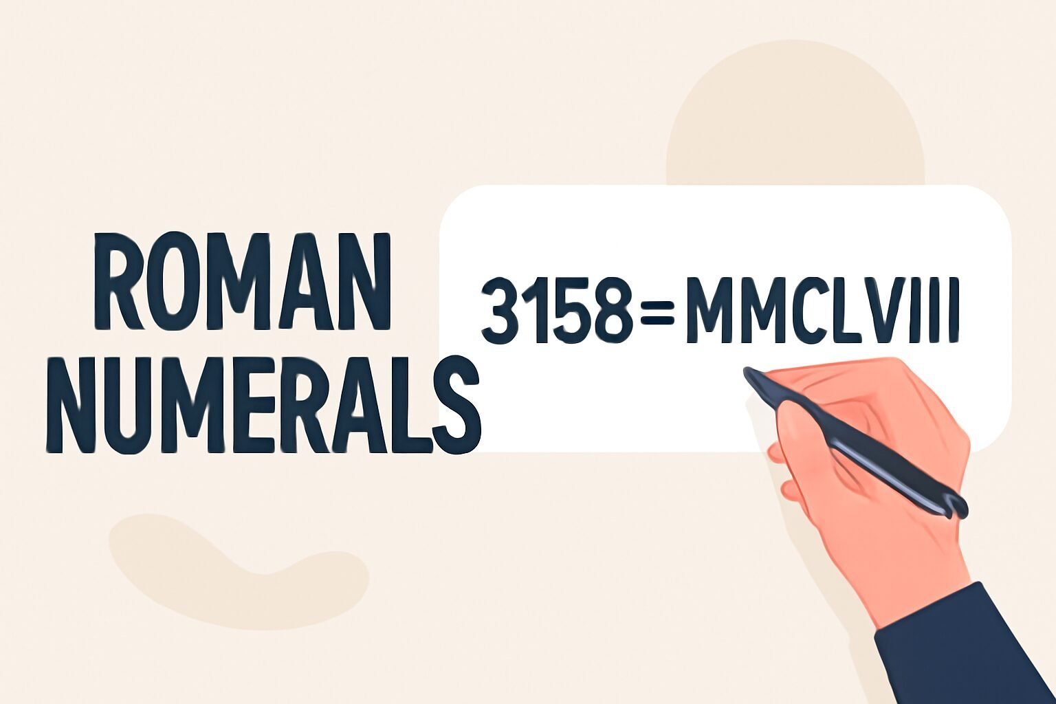 Roman Numerals: 3158