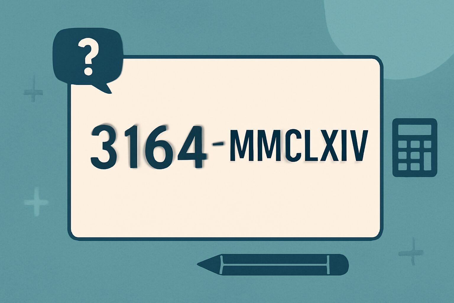 Roman Numerals: 3164