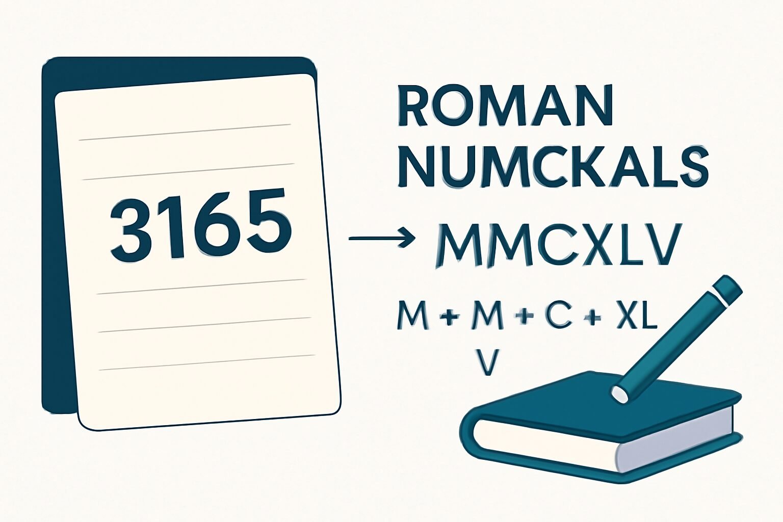 Roman Numerals: 3165