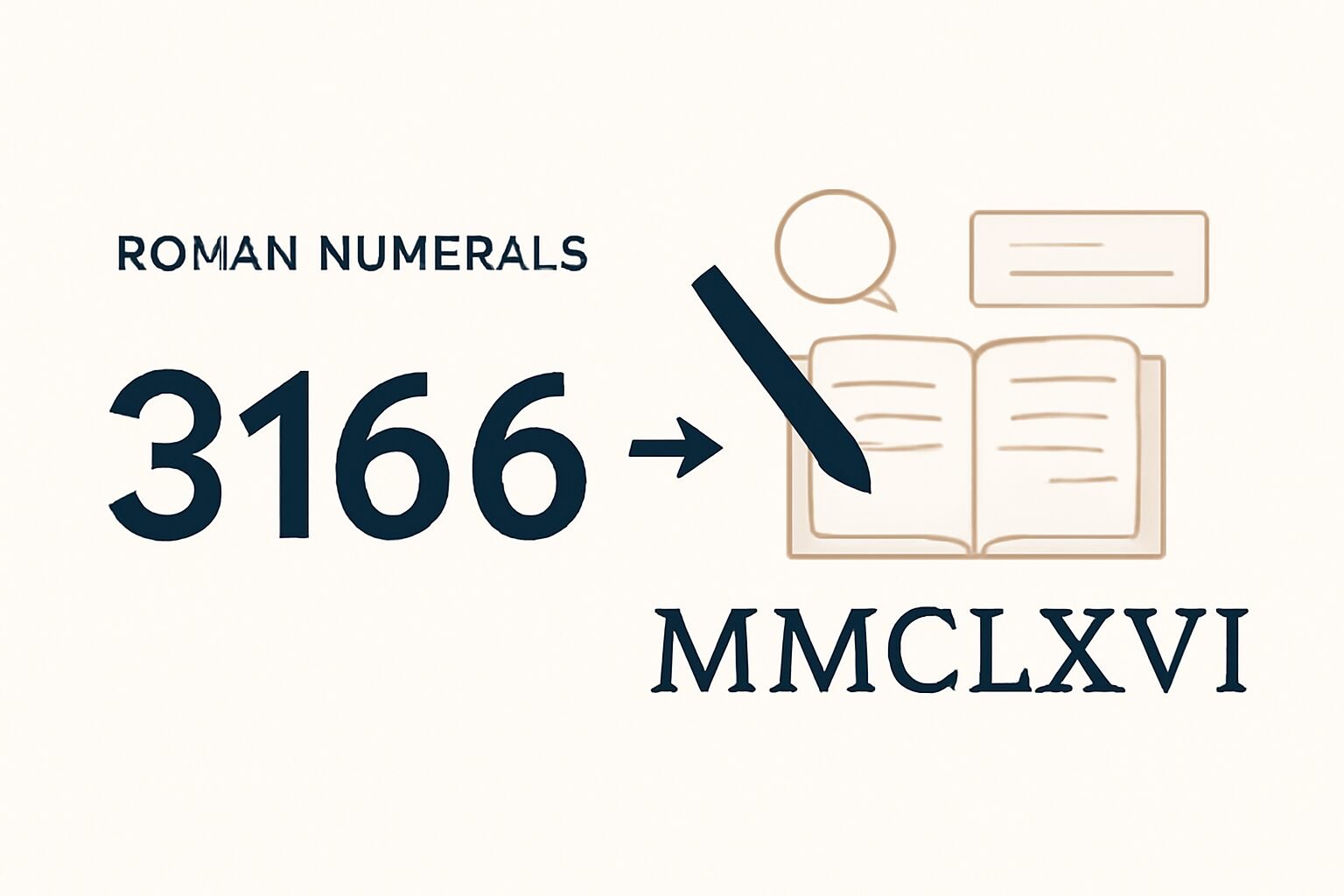 Roman Numerals: 3166