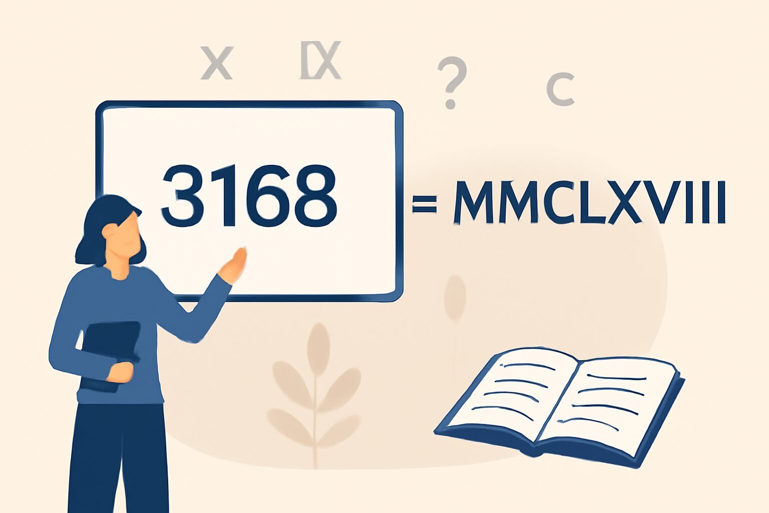 Roman Numerals: 3168