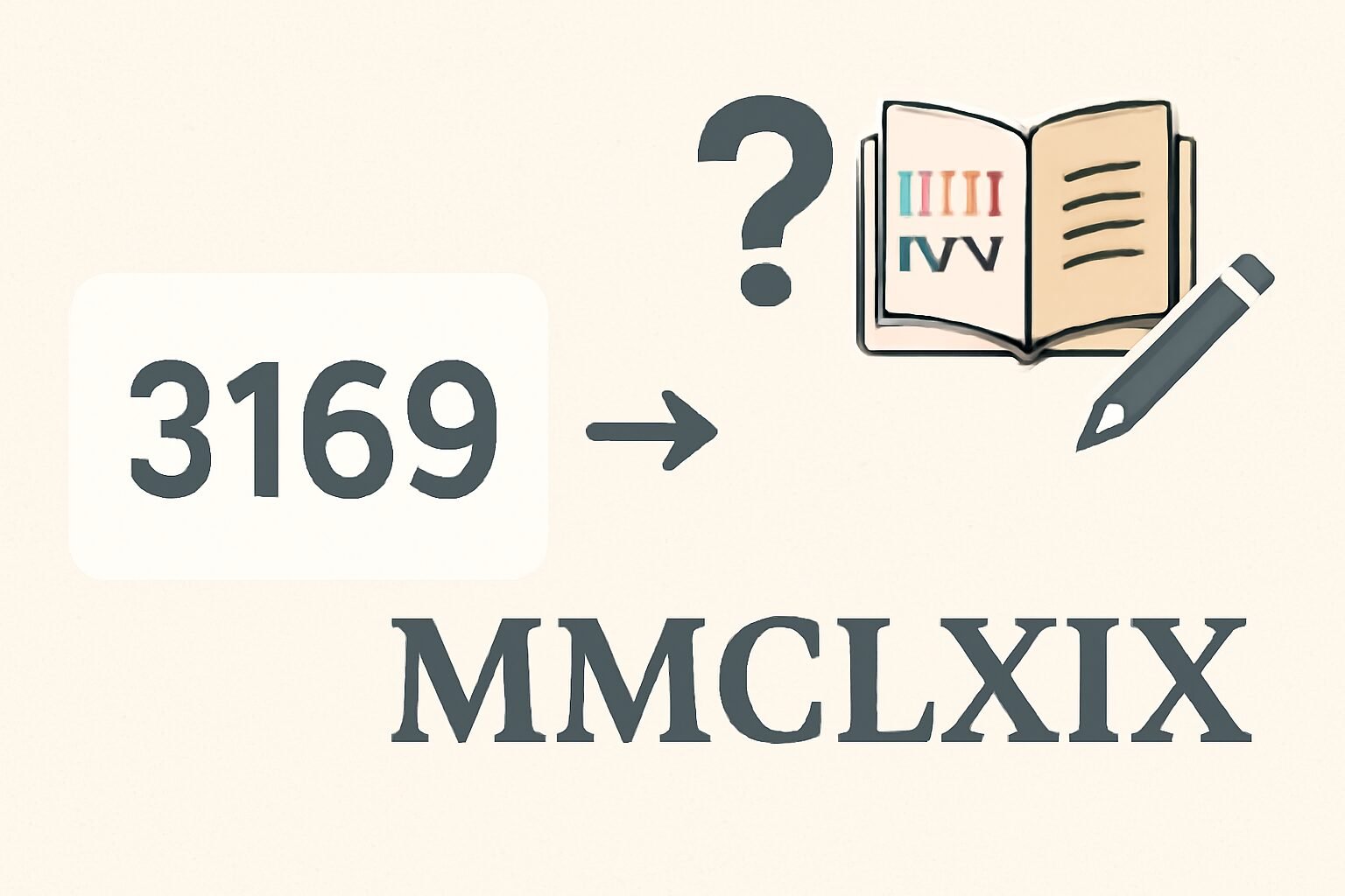 Roman Numerals: 3169