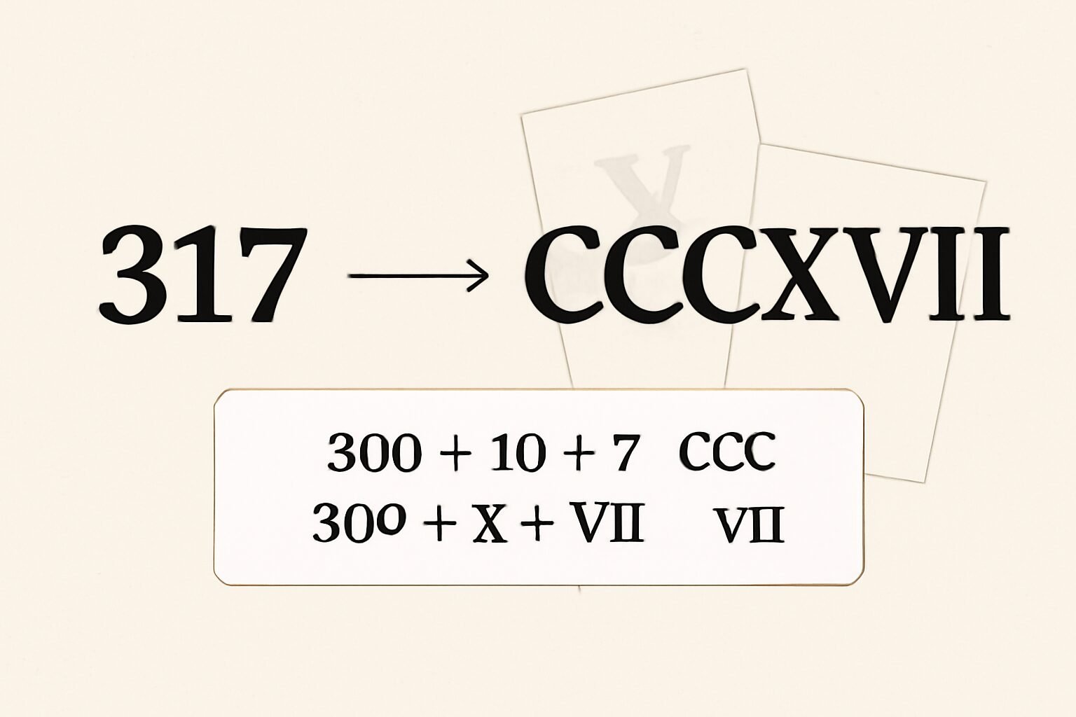 Roman Numerals: 317