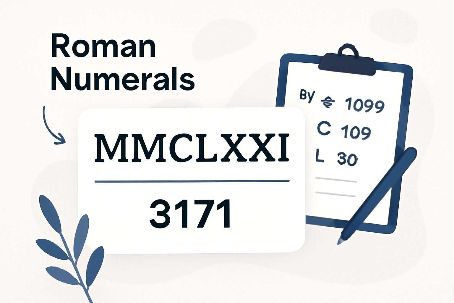 Roman Numerals: 3171
