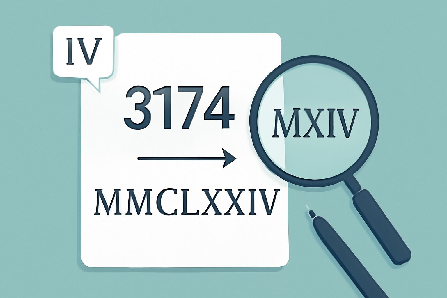 Roman Numerals: 3174