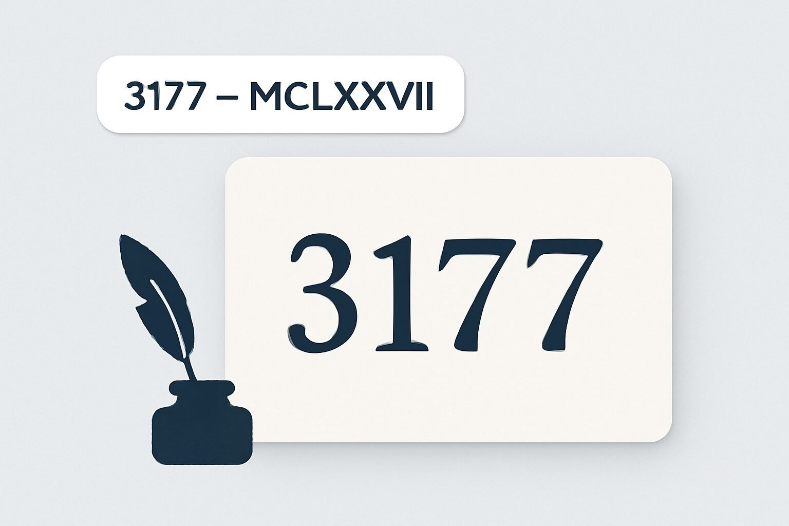 Roman Numerals: 3177