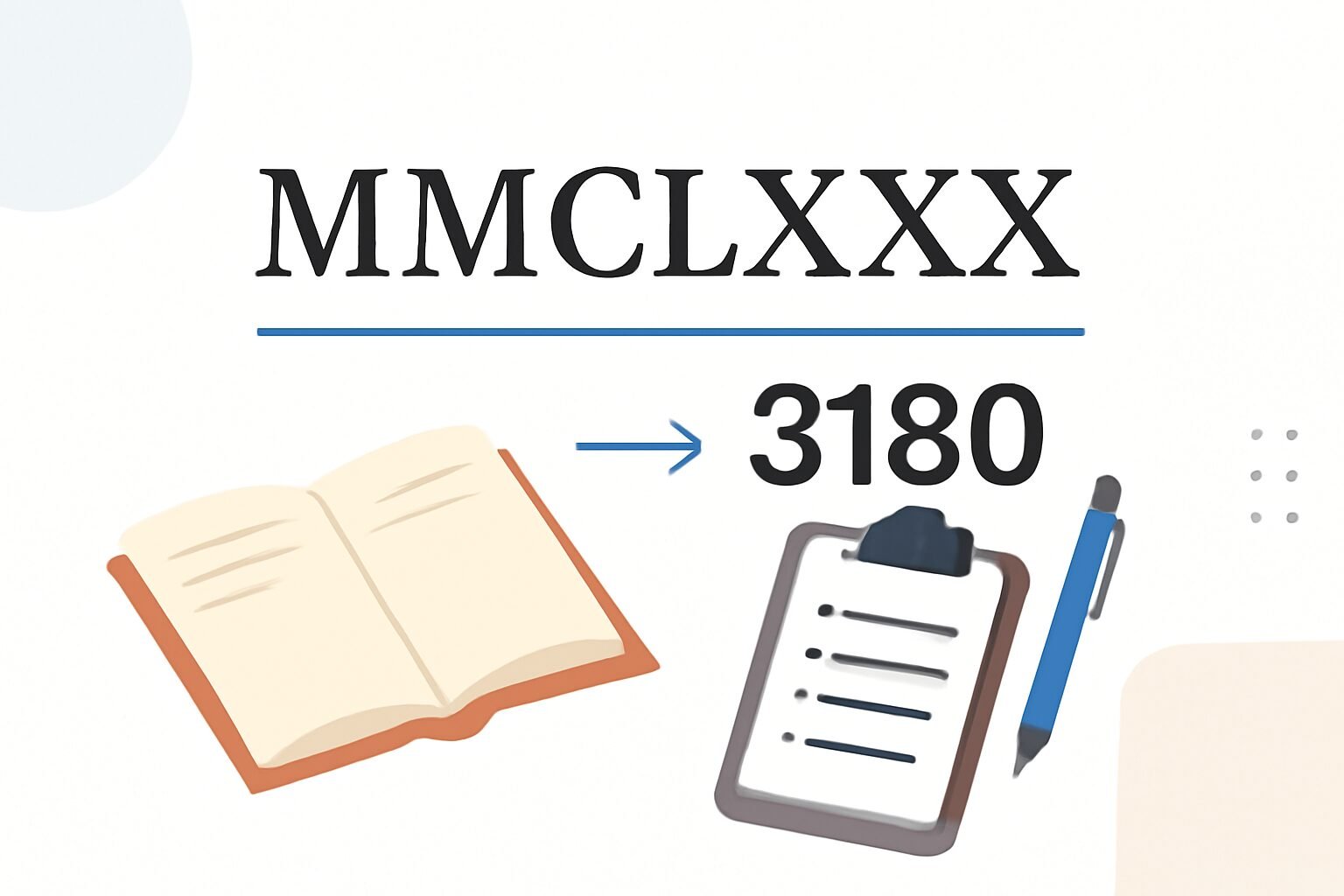 Roman Numerals: 3180