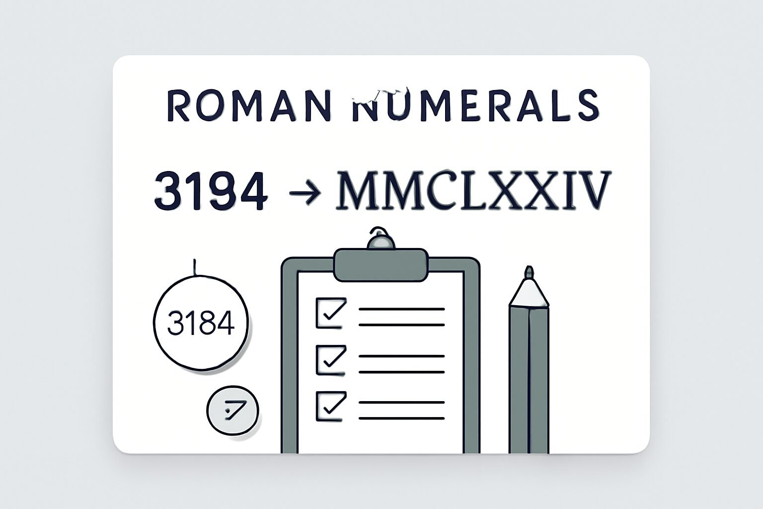 Roman Numerals: 3184