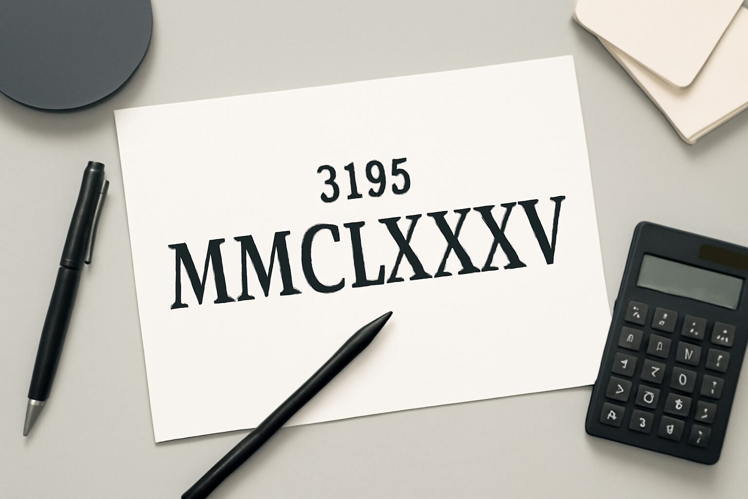 Roman Numerals: 3185