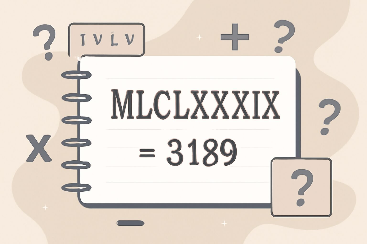 Roman Numerals: 3189