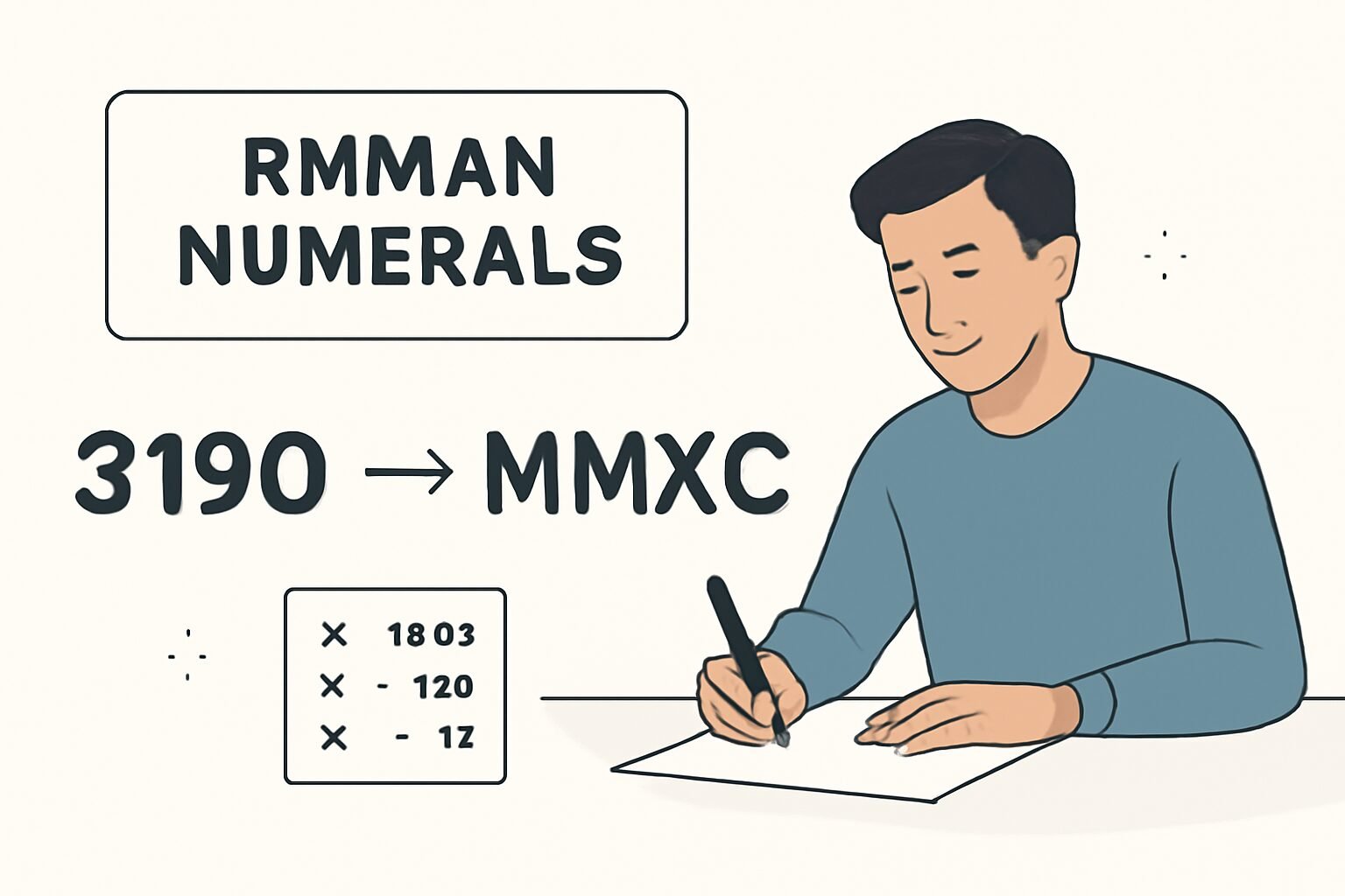 Roman Numerals: 3190