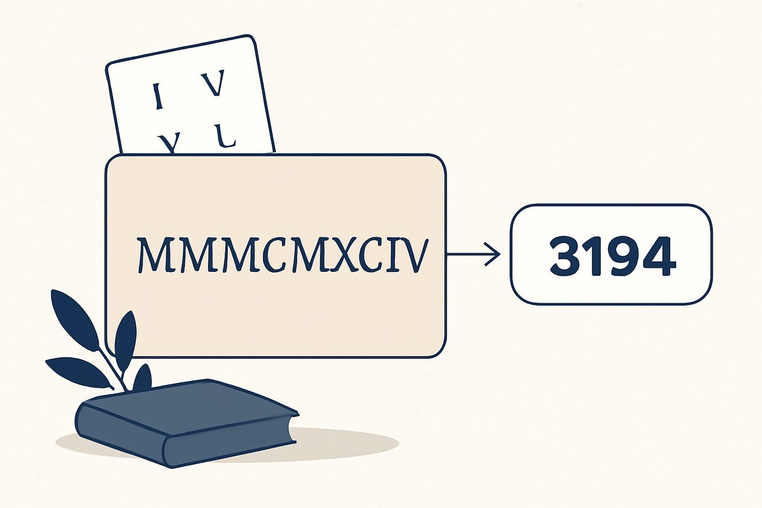 Roman Numerals: 3194